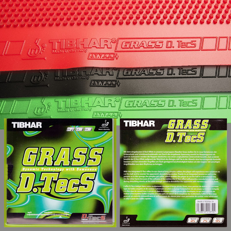 Table Tennis Defense - TIBHAR Grass D.TecS Lembaran Karet Tenis