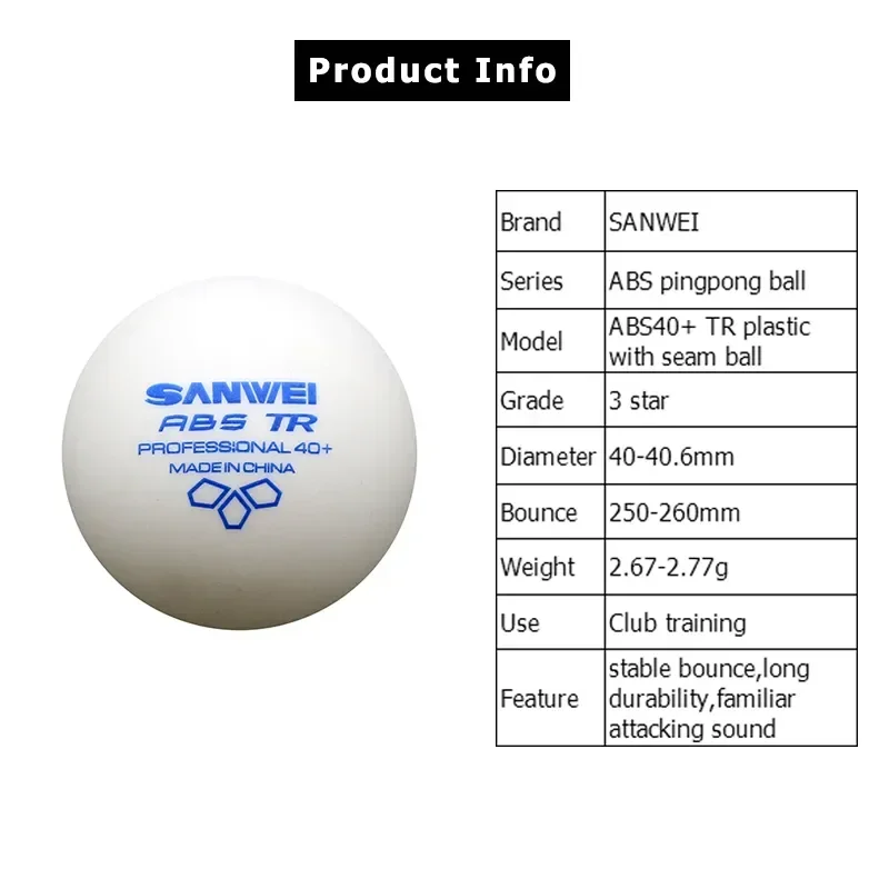 Bola Tenis Meja SANWEI-ABS TR  - Table Tennis Game Pc ulasan dan harga