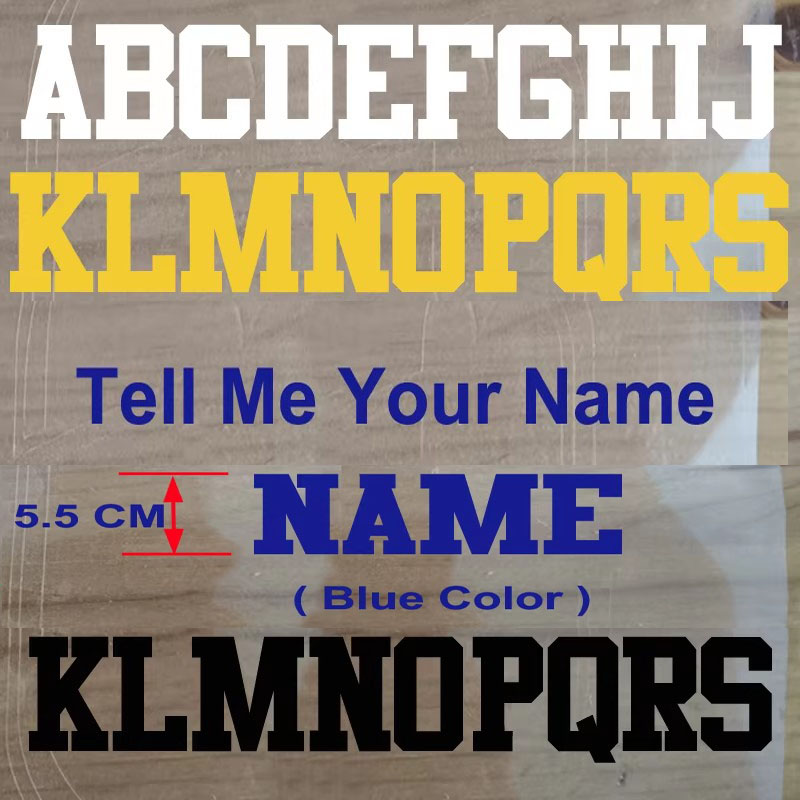 Stiker Huruf 5.5CM Kaus Basket - Table Tennis Name ulasan dan harga