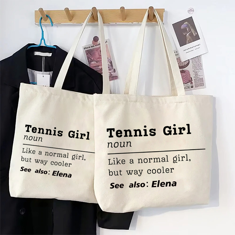Tas Tote Kanvas Tenis Nama Per - Table Tennis Name ulasan dan harga