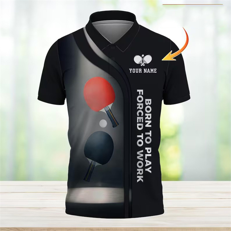 Kaos Polo Ping Pong Custom Nam - Table Tennis Name ulasan dan harga