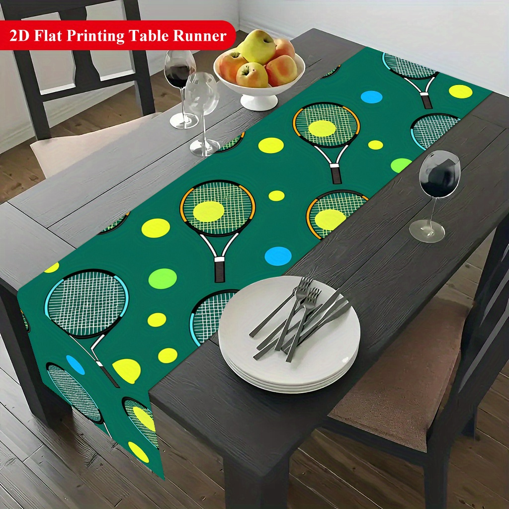 Taplak meja bermotif bola teni - Table Tennis Live ulasan dan harga